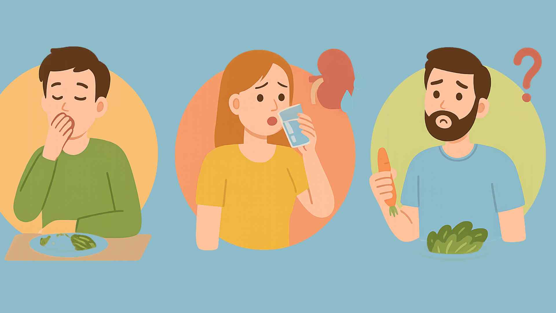 3 signs of spikes in blood sugar after eating. Graphic photo: Huong Giang