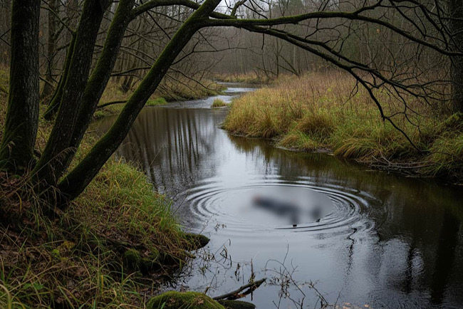 Lực lượng chức năng Đắk Lắk tìm thấy thi thể thiếu niên ở dưới sông gần nhà. Ảnh AI