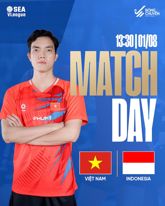 Tuyen bong chuyen nu Viet Nam gap Indonesia tai SEA V.League 2025. Anh: VFV