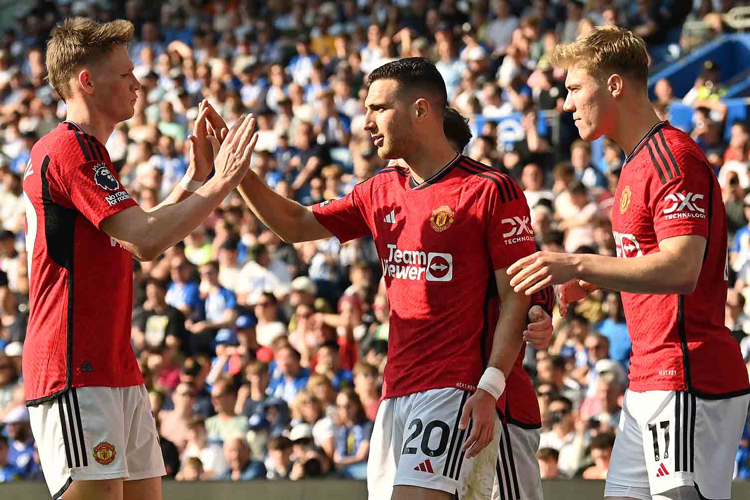 Hojlund da o Man United duoc 2 mua giai nhung dang lao doc khong phanh ve phong do. Anh: AFP