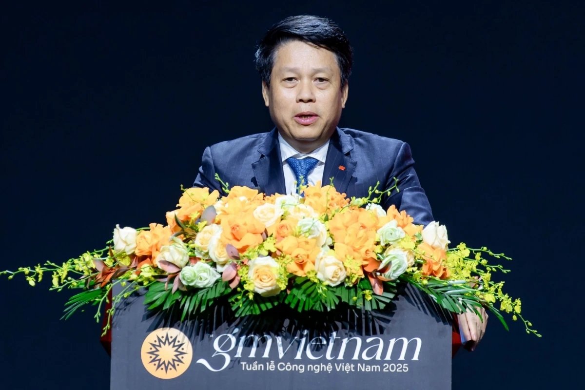 Ong Pham Tien Dung, Pho Thong doc Ngan hang Nha nuoc Viet Nam phat bieu tai su kien (Anh: Ban to chuc)