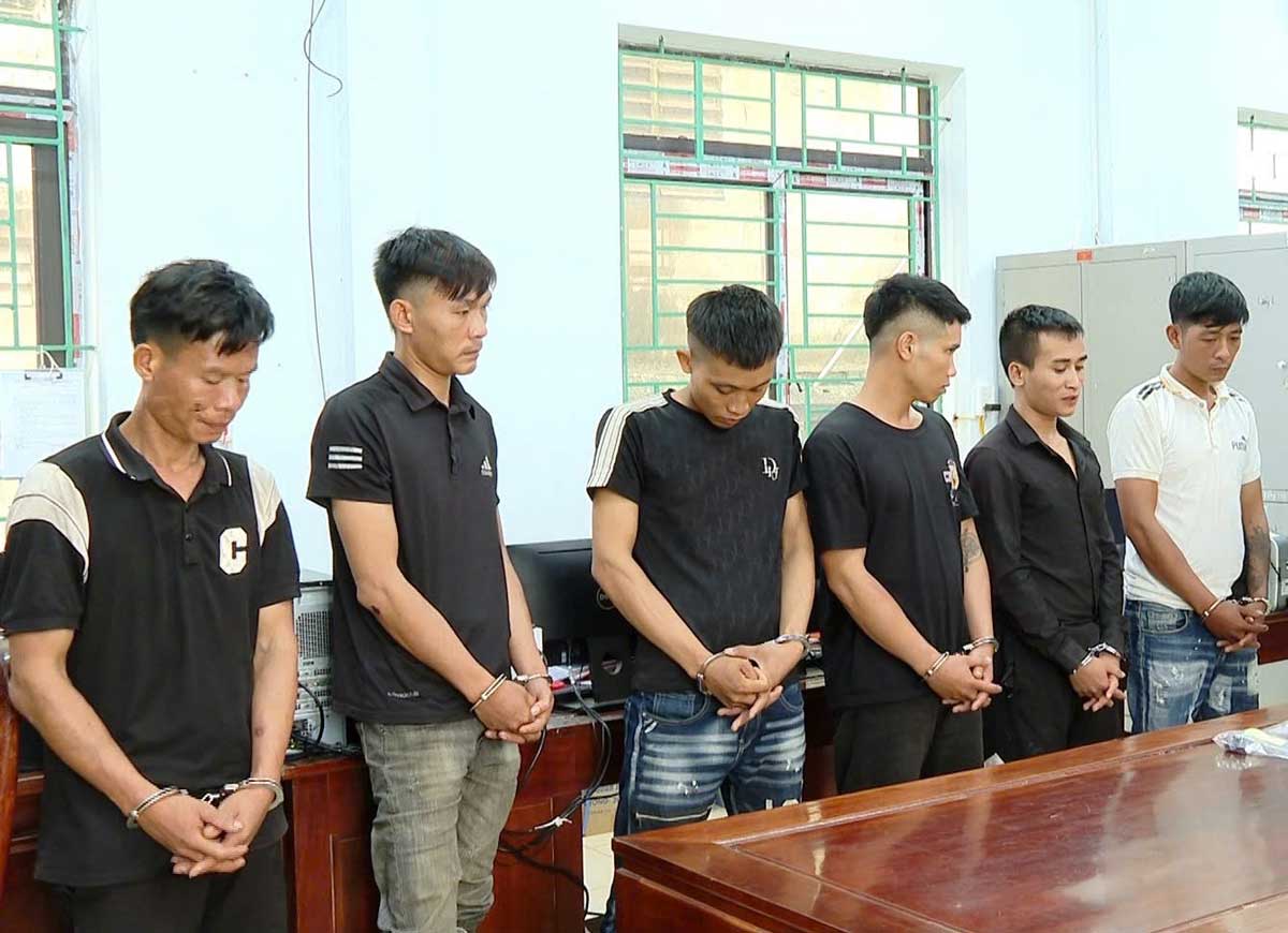 마약 불법 사용 조직 혐의로 6명 체포. 사진: 닌빈성 공안