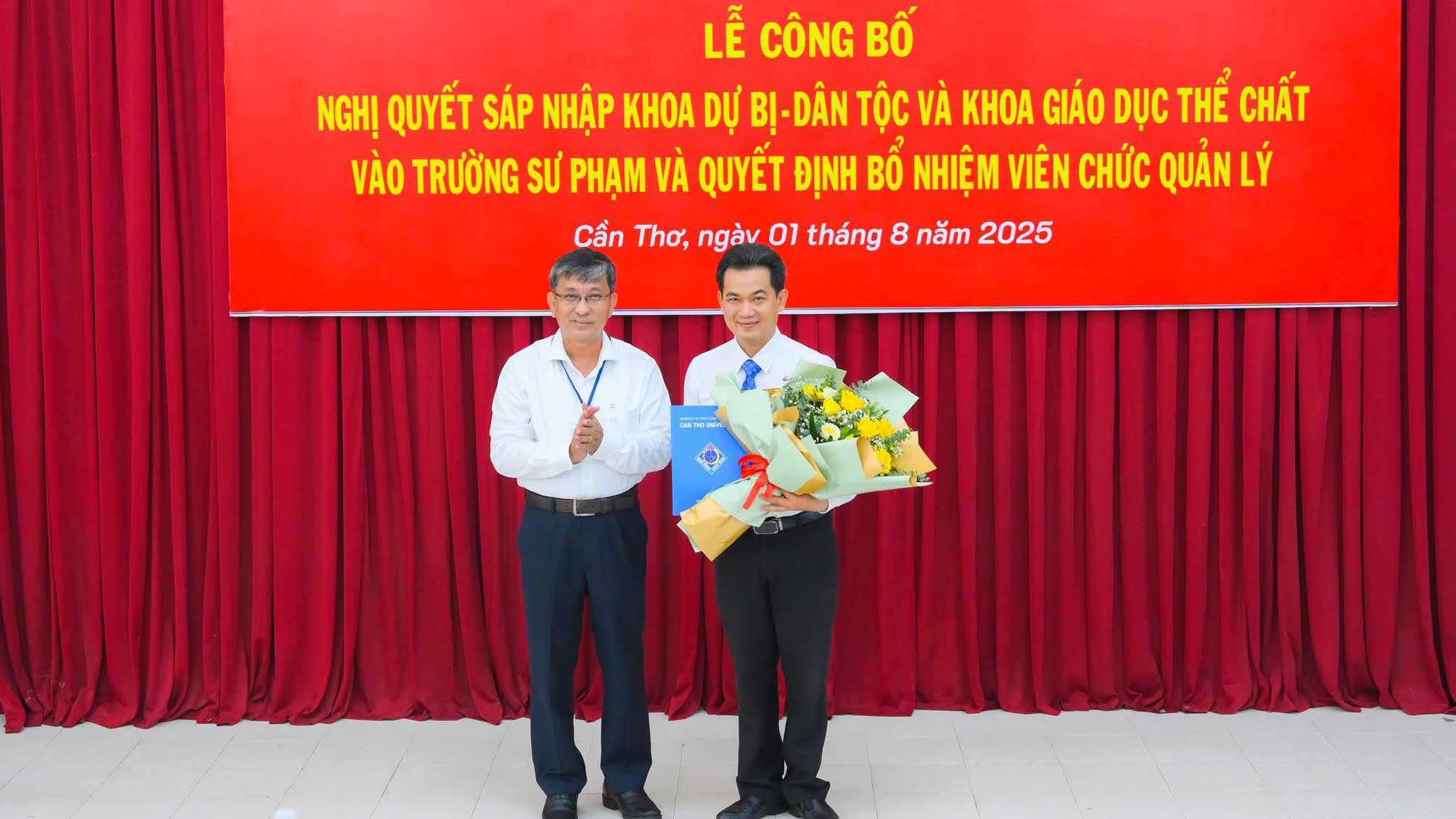 Sap nhap Khoa Du bi Dan toc va Khoa Giao duc The chat vao Truong Su pham, Anh: Dai hoc Can Tho