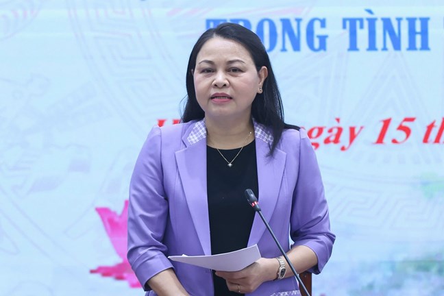 Thay mat Ba Nguyen Thi Thu Ha, Uy vien Trung uong Dang, Pho Chu tich - Tong Thu ky Uy ban Trung uong MTTQ Viet Nam