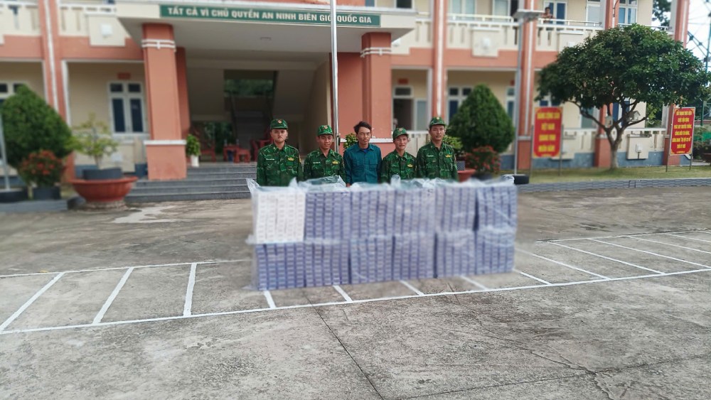 Evidence of smuggled cigarettes seized. Photo: Provided by Border Guard