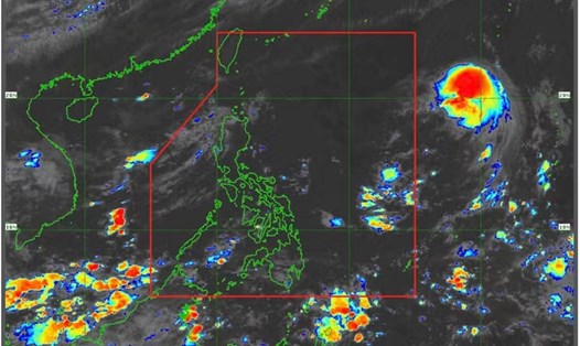 Bão Podul đang quần thảo trên Thái Bình Dương. Ảnh vệ tinh: PAGASA