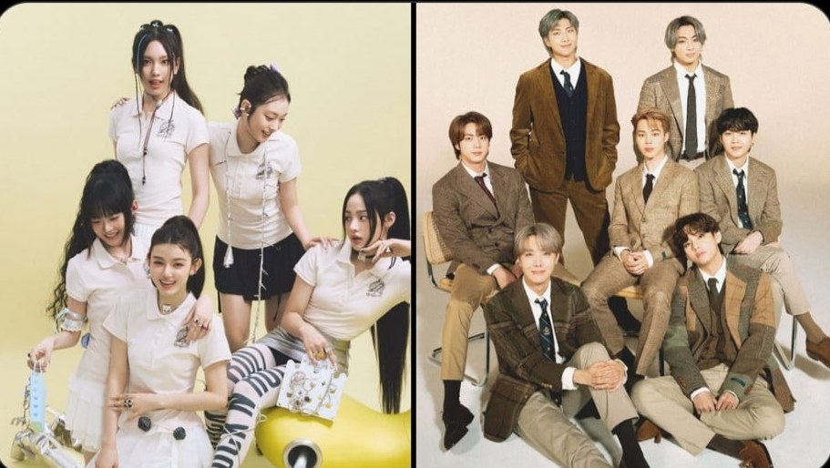 NewJeans and BTS. Photo: Lotte.