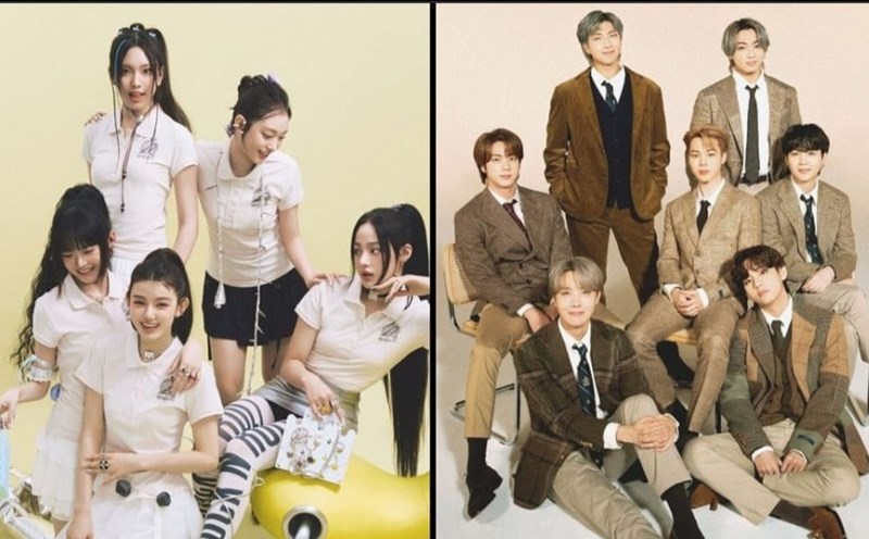 NewJeans and BTS. Photo: Lotte.