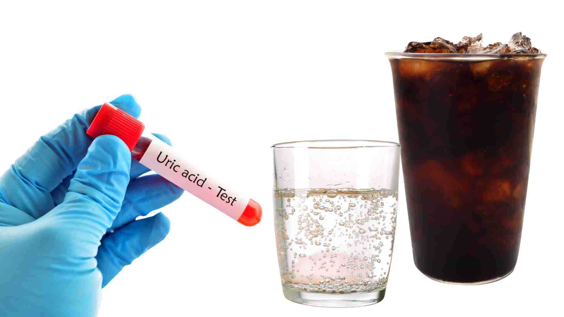 soda water and black coffee help reduce uric acid. Graphics: Ha May