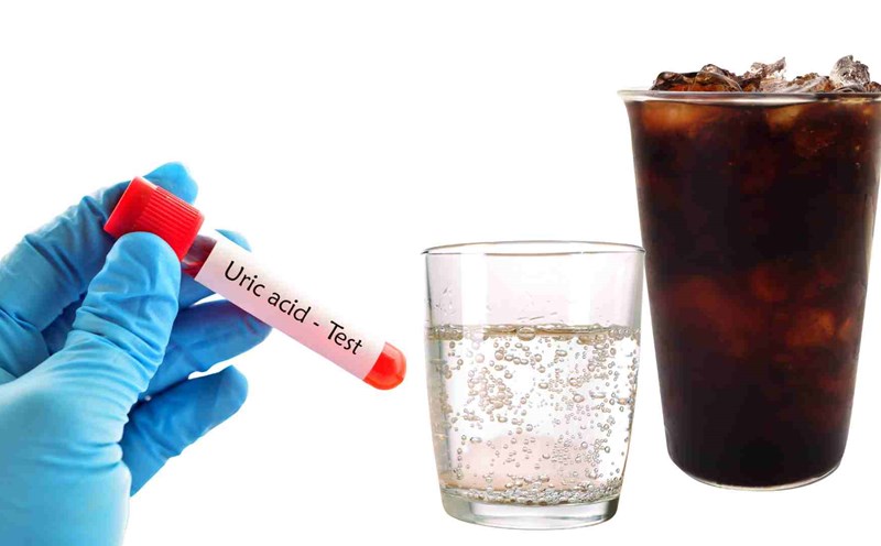 soda water and black coffee help reduce uric acid. Graphics: Ha May