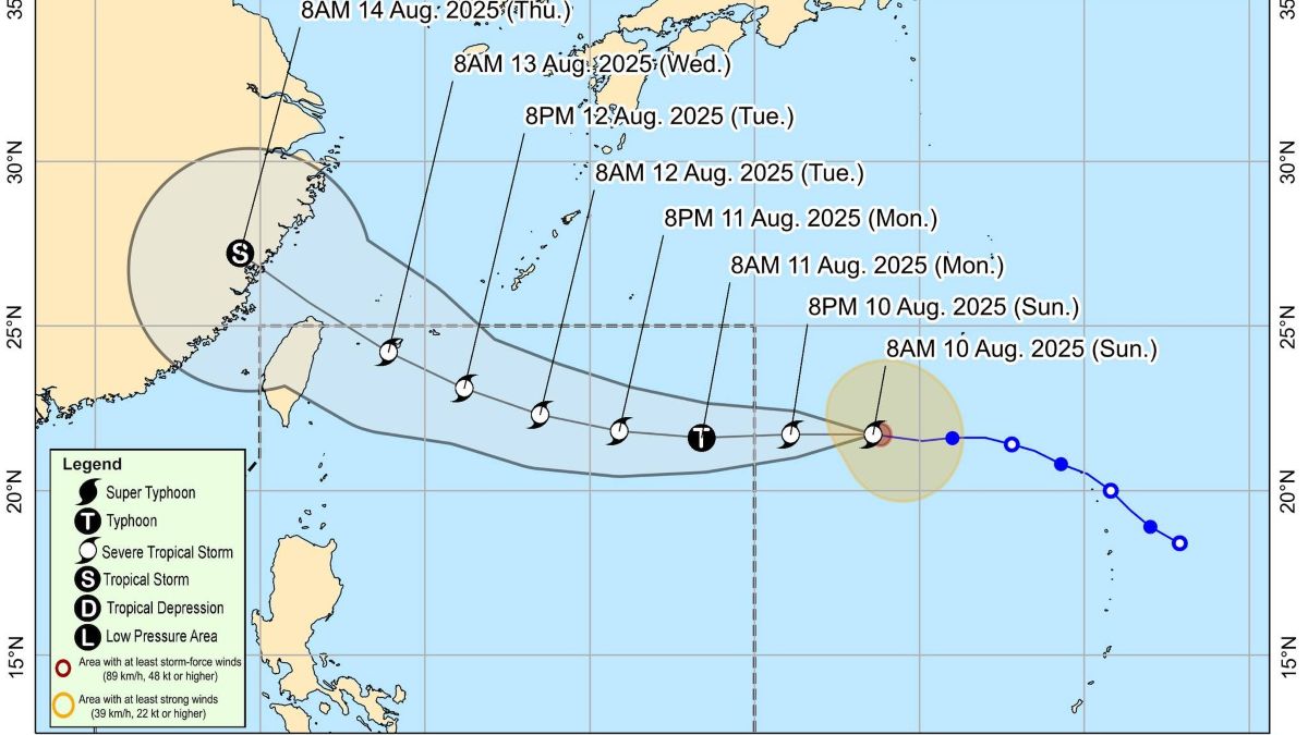 Du bao duong di cua bao Podul. Anh: PAGASA
