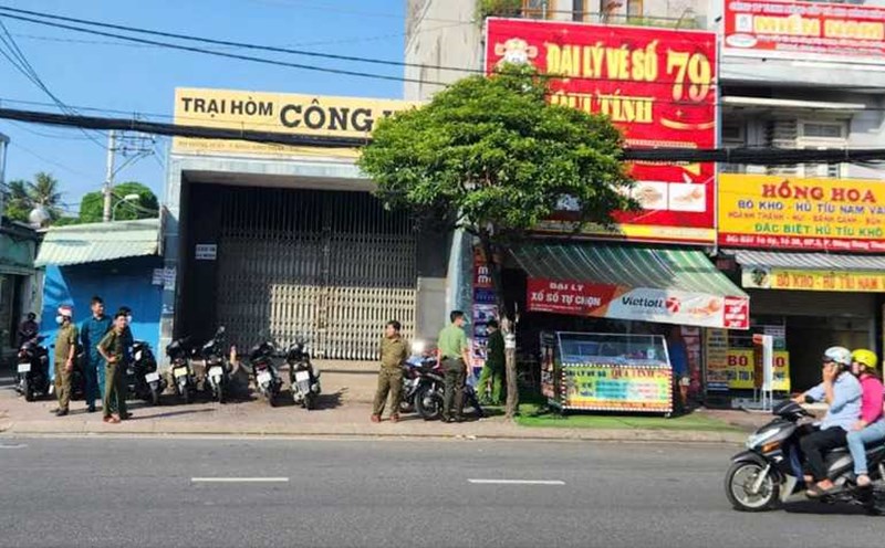 The scene where the victim died on To Ky Street in Ho Chi Minh City. Photo: Dong Hoang