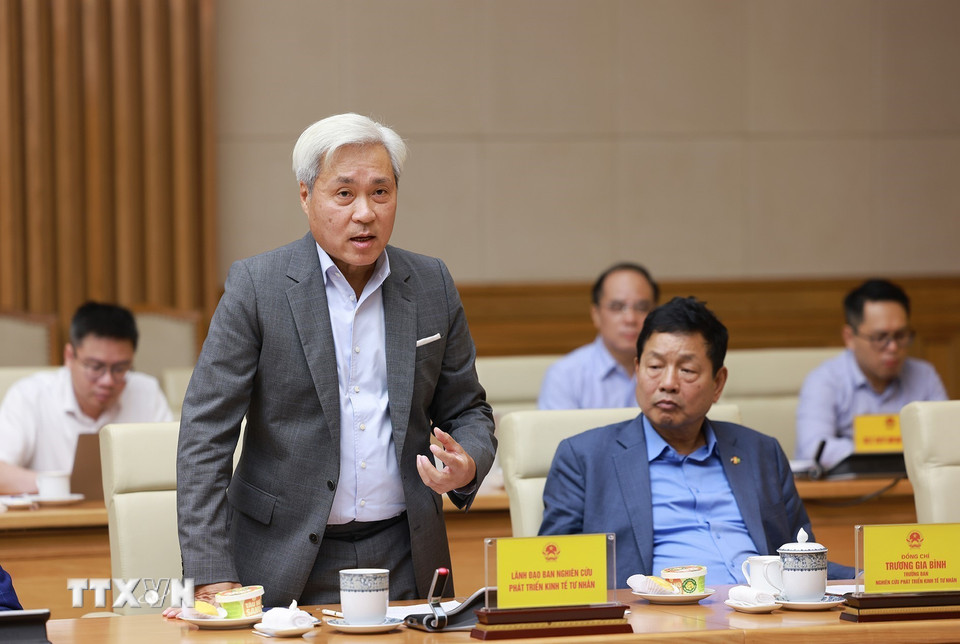 Ong Don Lam, Tong Giam doc, Nha dong sang lap Tap doan VinaCapital, thanh vien Ban IV phat bieu. Anh: TTXVN
