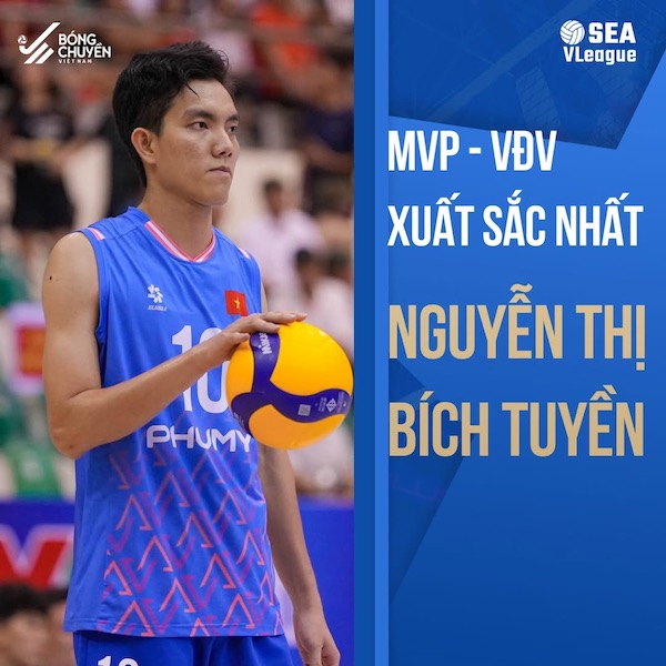 Bich Tuyen gianh 2 giai thuong ca nhan tai SEA V.League. Anh: Bong chuyen Viet Nam