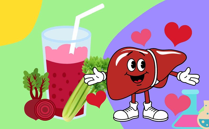 Cleanse the liver of venom by using celery juice. Graphic photo: Hoang Loc