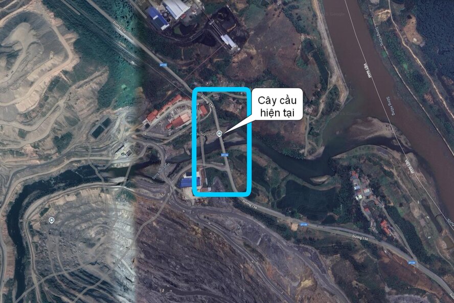 Location of Ngoi Phat bridge at present. Photo: Google maps.