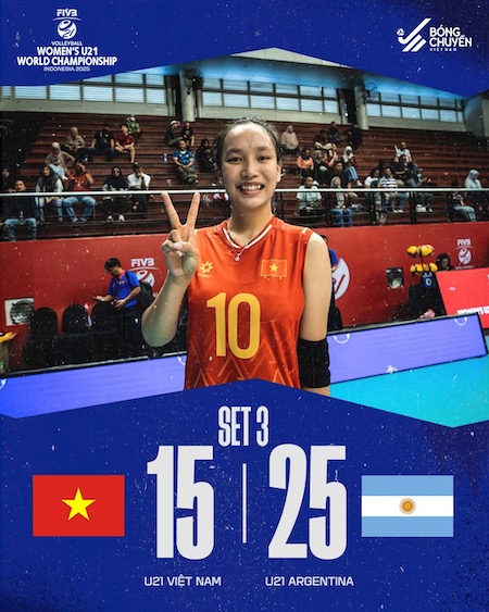 Ti so set 3. Anh: Bong chuyen Viet Nam