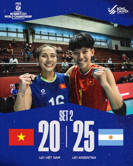 Ti so set 2. Anh: Bong chuyen Viet Nam