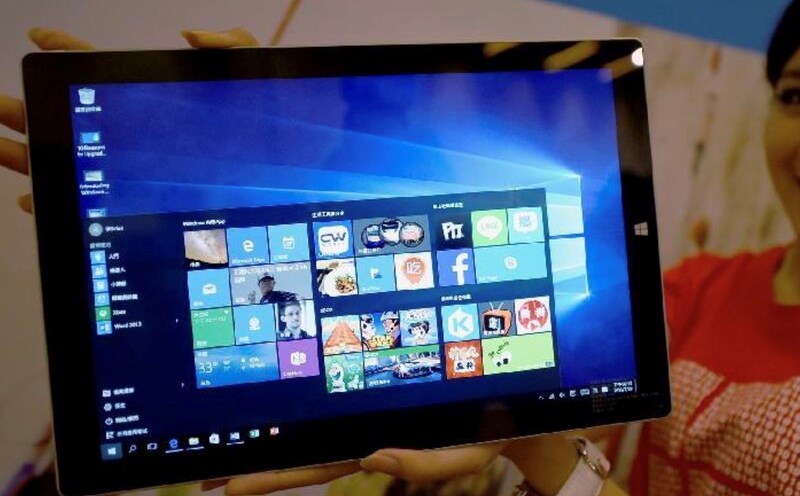 A computer using Windows 10. Photo: Xinhua