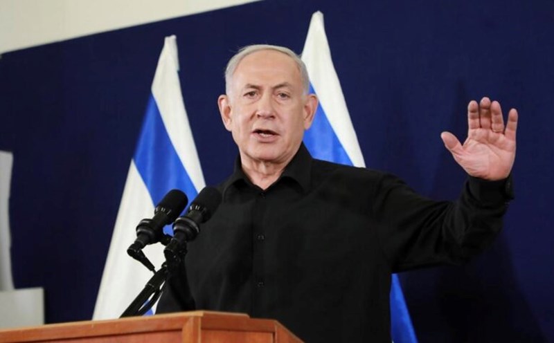 Israeli Prime Minister Benjamin Netanyahu speaks in Tel Aviv, Israel on October 28, 2023. Photo: Xinhua