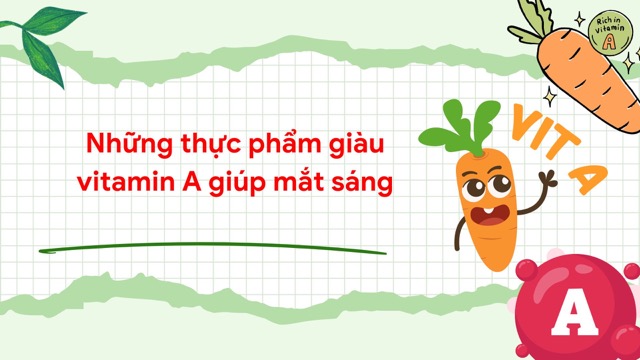 Carrots are a food rich in vitamin A, good for the eyes. Graphic photo: Huong Son