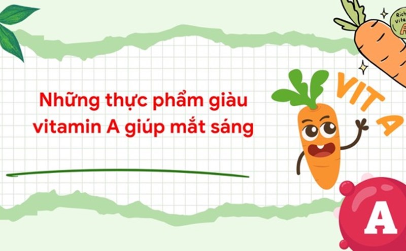 Carrots are a food rich in vitamin A, good for the eyes. Graphic photo: Huong Son