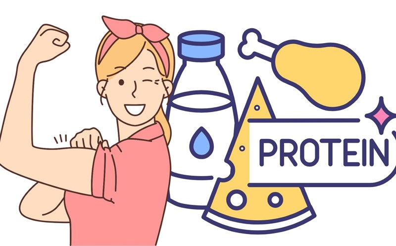 Supplementing protein helps increase muscle mass. Graphics: Thanh Thanh