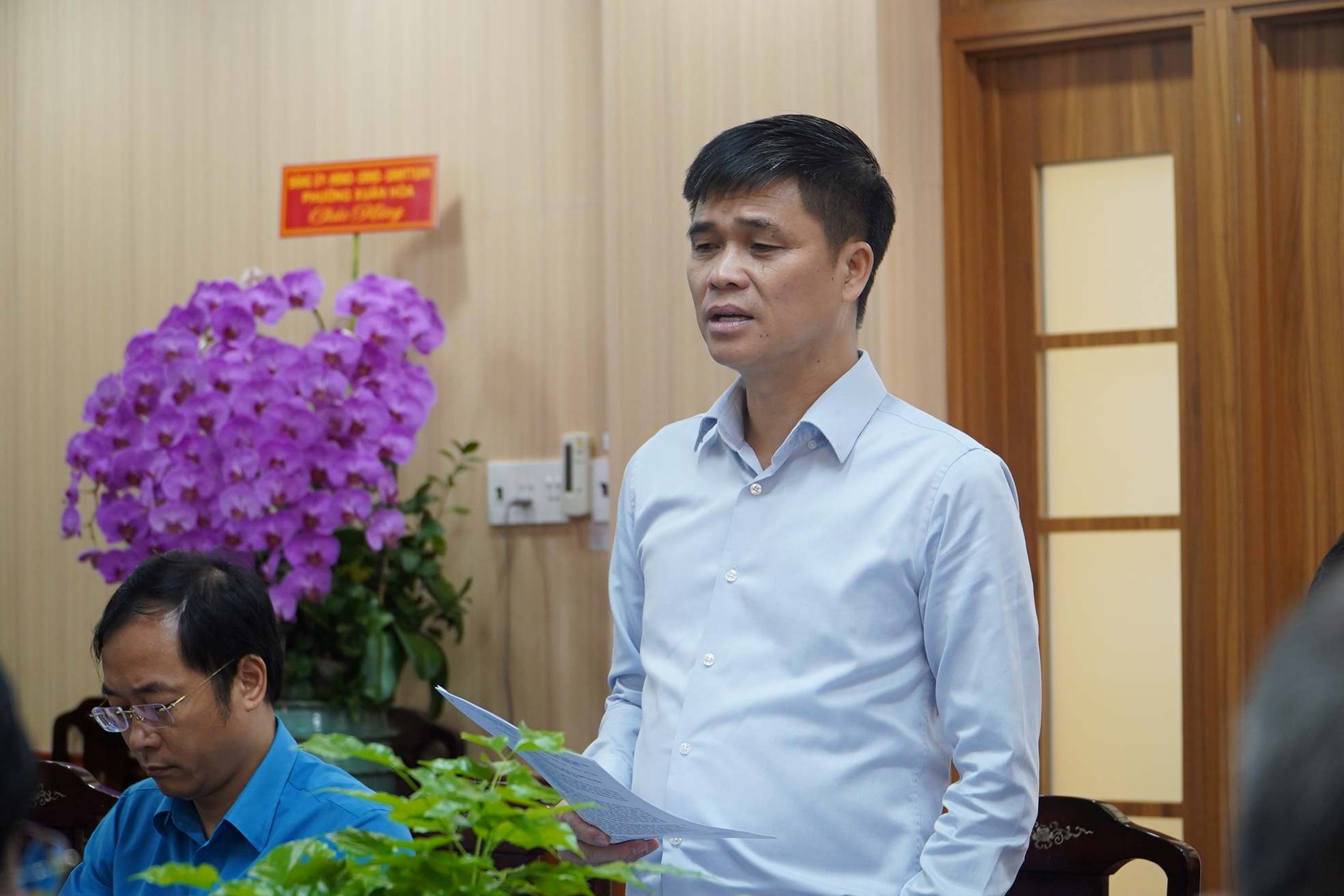 Pho Chu tich Tong LDLDVN Ngo Duy Hieu phat bieu. Anh: Minh Tam