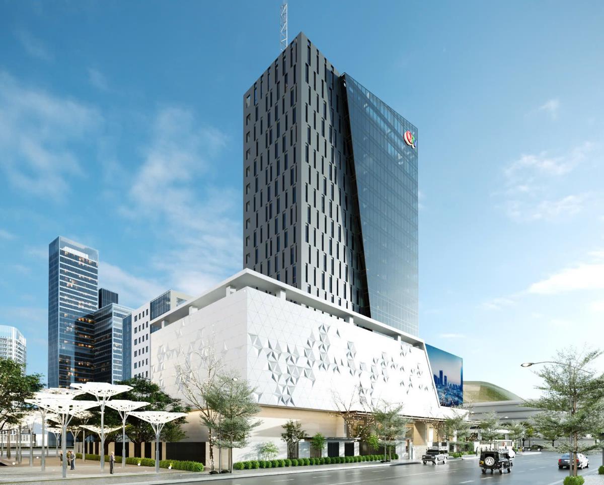 クアンニン省広報センターの新しい本部の風景