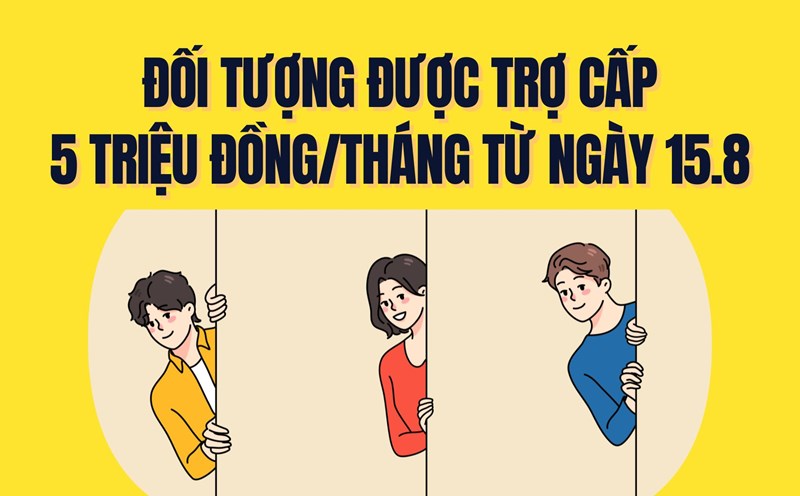 Civil servants, public employees, officers and soldiers are entitled to a subsidy of 5 million VND/month from August 15