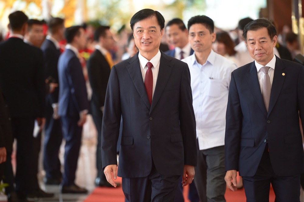 Ong Nguyen Duy Ngoc - Uy vien Bo Chinh tri, Bi thu Trung uong Dang, Chu nhiem Uy ban Kiem tra Trung uong den du le khai mac trien lam. Anh: Pham Dong