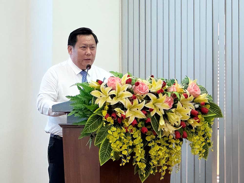Pho Chu tich UBND tinh Tay Ninh phat bieu tai buoi le. Anh: Thanh Vu