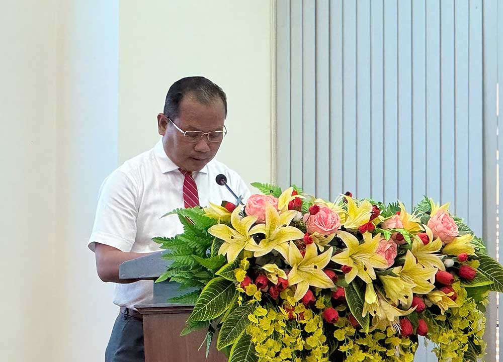 Ong Truong Thanh Liem phat bieu. Anh: Thanh Vu