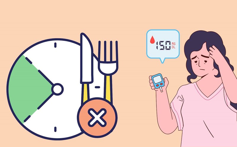 Skipping breakfast can spike blood sugar. Graphic photo: Thai Anh