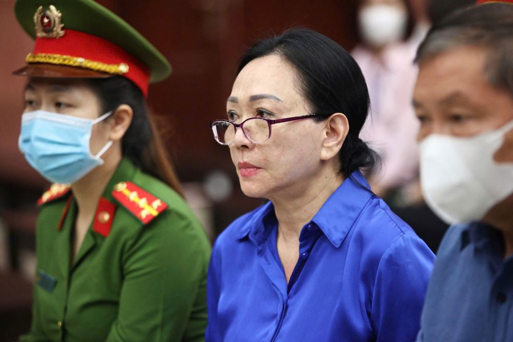 Bà Trương Mỹ Lan - người được áp dụng không bị tuyên hình phạt tử hình với tội Tham ô tài sản. Mức án tử hình trước đó của bà này được chuyển thành tù chung thân. Ảnh: Anh Tú