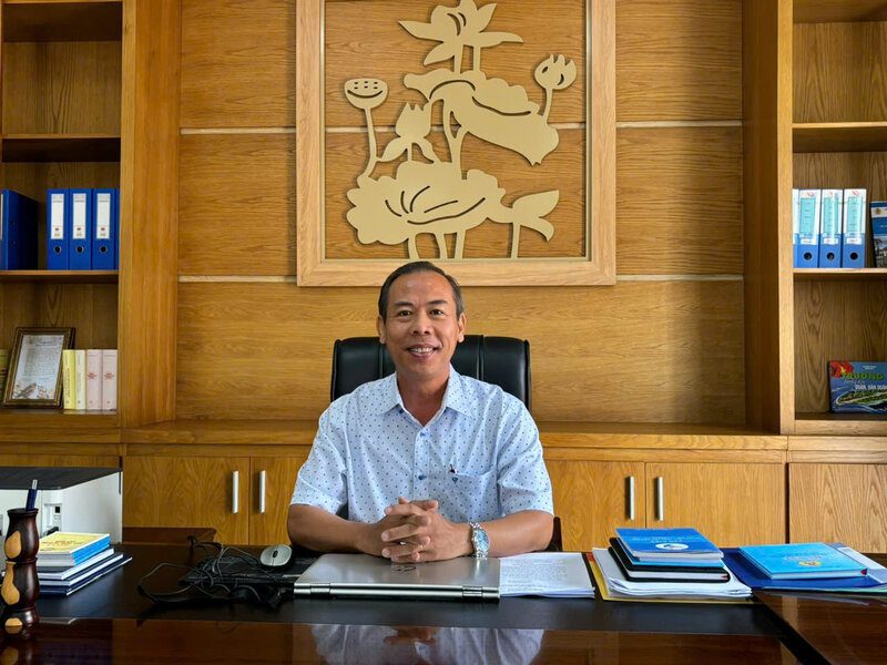 Chu tich Lien doan Lao dong tinh Lam Dong - ong Nguyen Phu Hoang khang dinh Bao Lao dong luon dong hanh cung Cong doan va nguoi lao dong Lam Dong. Anh: Duc Lam