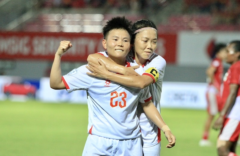 The Vietnam women's team will meet Thailand at the 2025 Southeast Asian Football Championship. Photo: Mai Huong