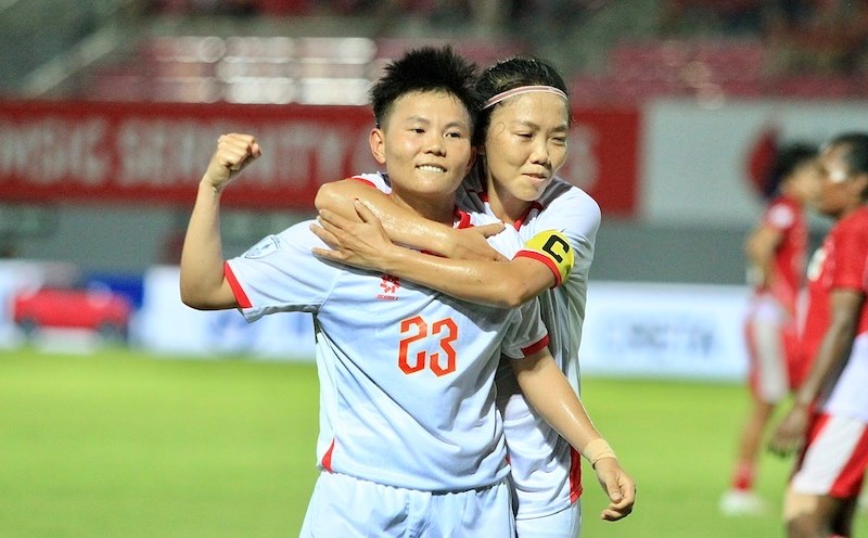 The Vietnam women's team will meet Thailand at the 2025 Southeast Asian Football Championship. Photo: Mai Huong