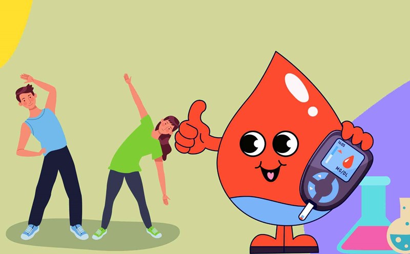 Gentle exercises help improve blood sugar. Graphic photo: Hoang Loc