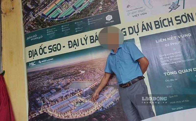 A broker is inviting people to deposit and reserve seats at the Bich Son Central Point project (Bac Ninh) even though the project is not eligible for sale. Photo: PV