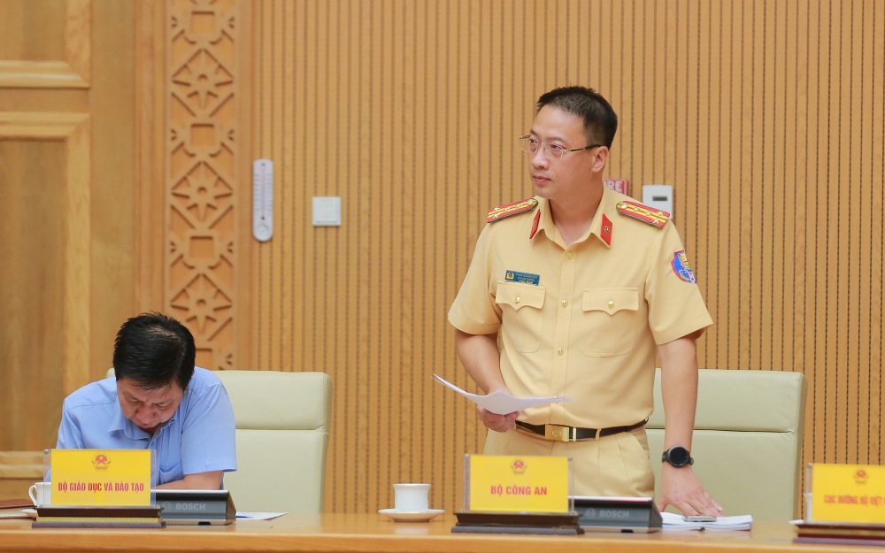 Dai ta Pham Quang Huy phat bieu. Anh: VGP