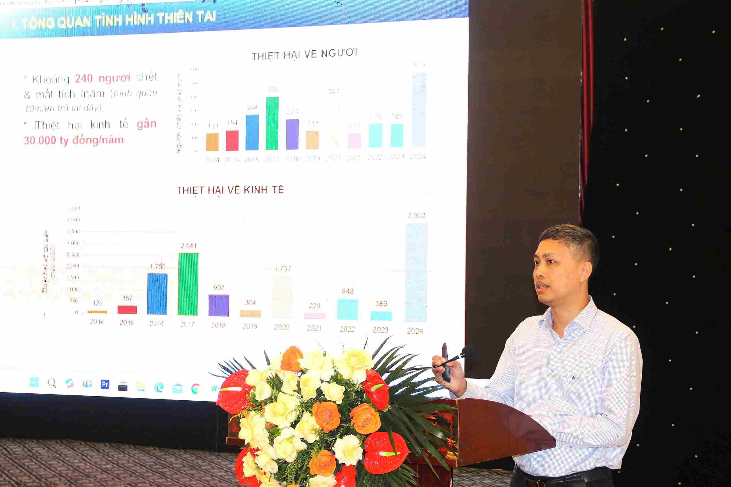 Pho truong phong Phong Ung pho va Khac khuc hau qua thien tai, Cuc Quan ly De dieu va Phong, chong thien tai Nguyen Xuan Tung mo dau phien tham luan.
