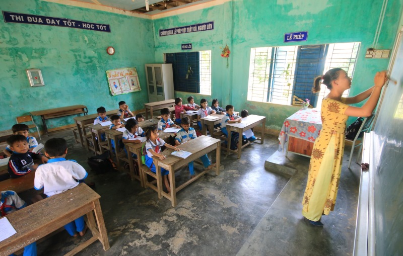 Schools in the mountainous areas of Quang Nam (old) are prioritized by Da Nang to be built in new safe locations to avoid the risk of landslides. Photo: Nguyen Hoang