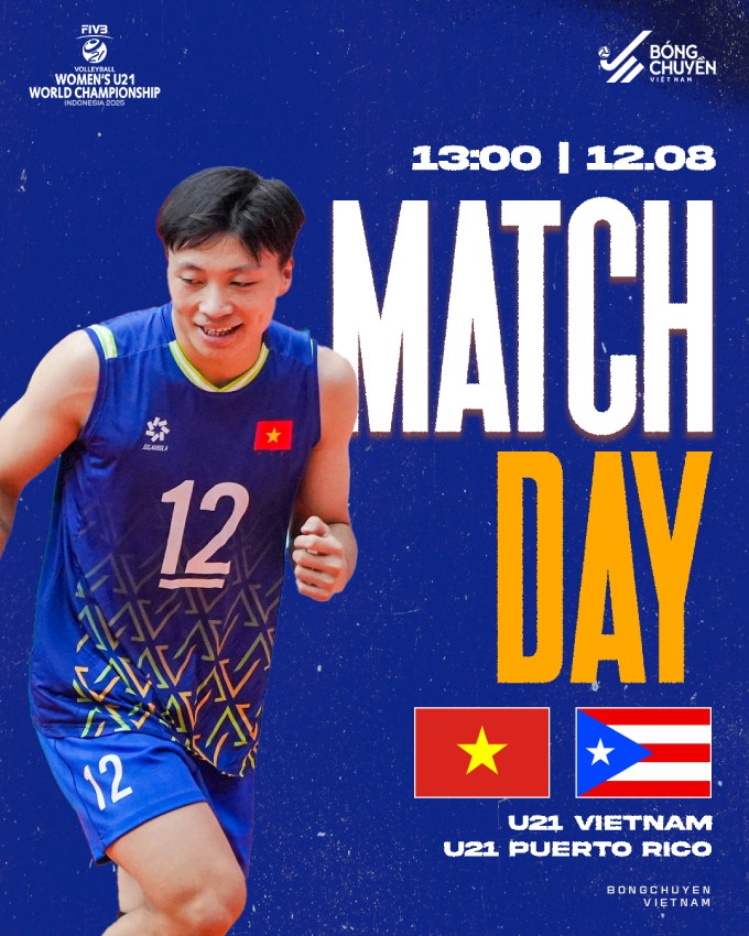 Tuyen bong chuyen nu U21 Viet Nam gap U21 Puerto Rico tai giai U21 the gioi. Anh: Bong chuyen Viet Nam