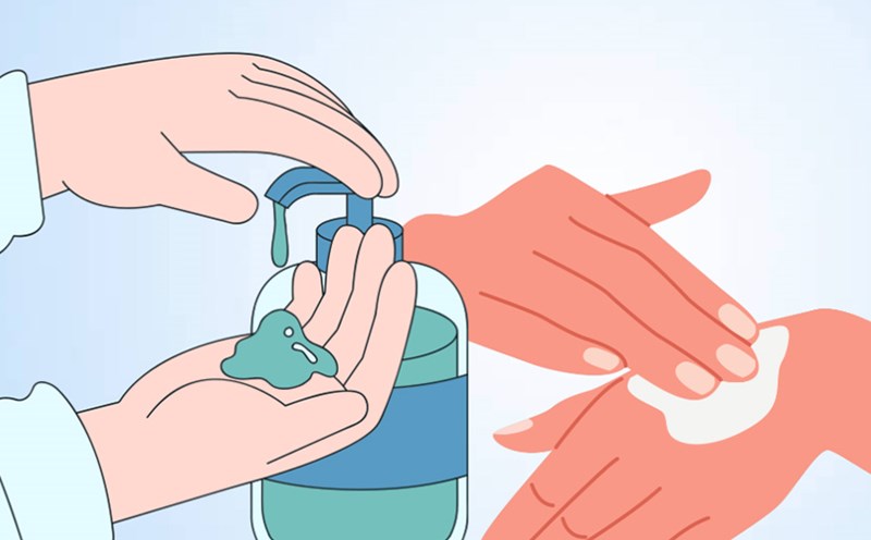 Taking too many disinfectants can affect your skin's microbiome. Graphics: Thien Nhan