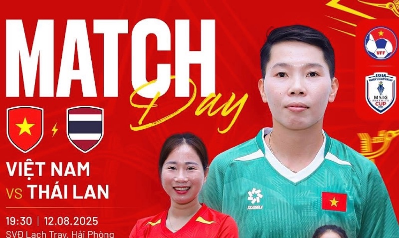 The Vietnam women's team will meet Thailand at the 2025 Southeast Asian tournament. Photo: VFF
