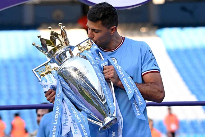 Rodri da dat duoc nhieu thanh cong voi Man City. Anh: AFP