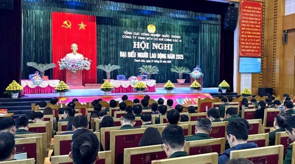 Cong ty TNHH Mot thanh vien Co khi chinh xac 11 to chuc Hoi nghi dai bieu nguoi lao dong nam 2025. Anh: Cong ty cung cap