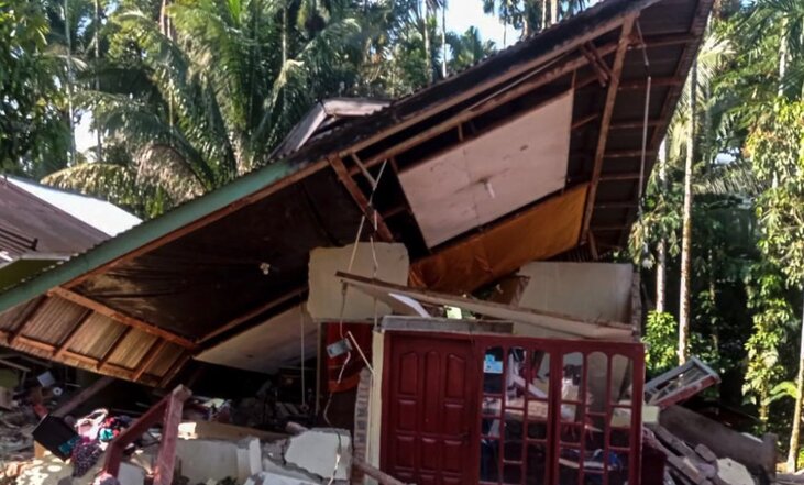 2022년 인도네시아 지진의 여파. 사진: 신화통신