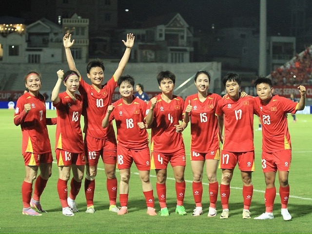 The Vietnamese women's team won the top spot in Group A at the 2025 Southeast Asian Women's Football Championship. Photo: Mai Huong